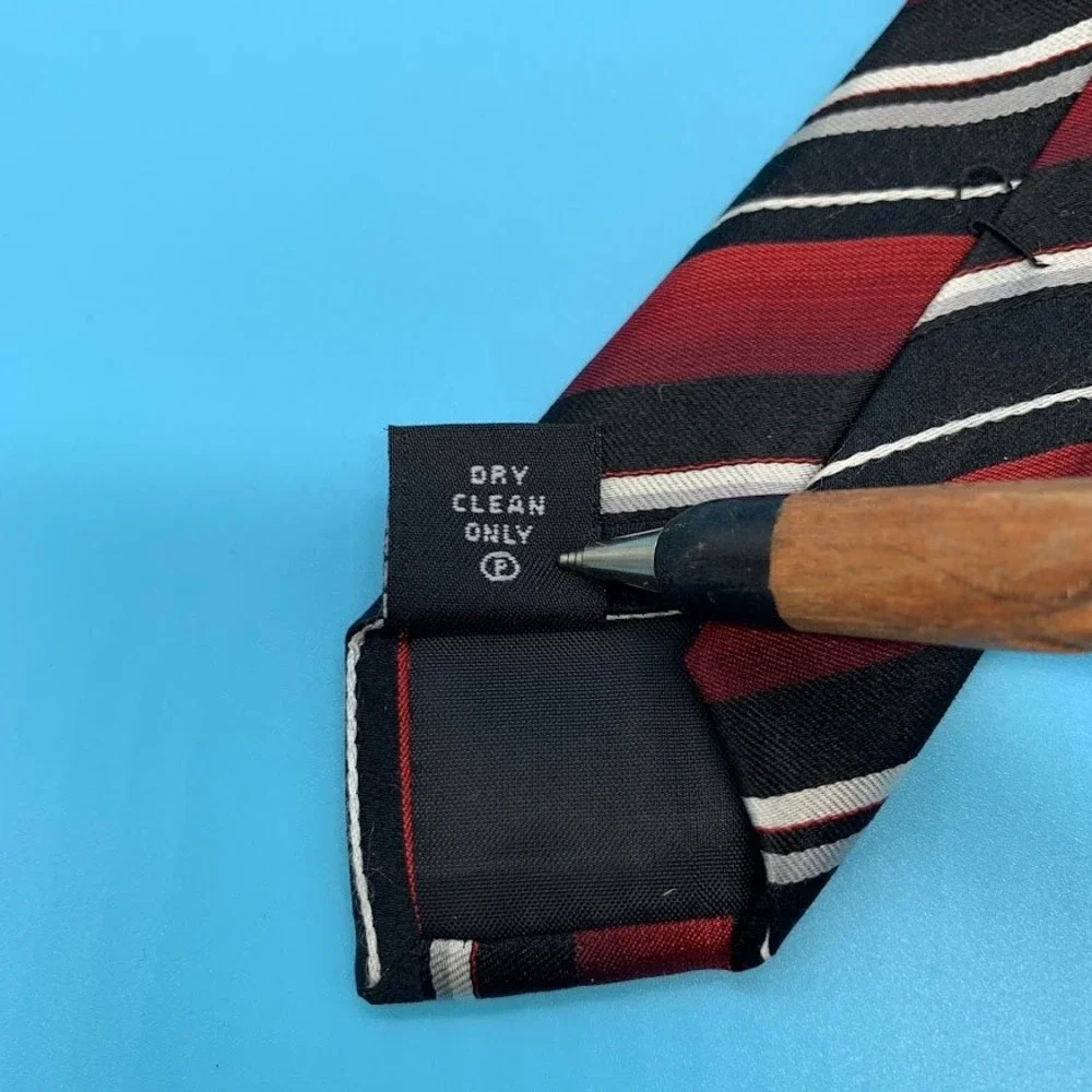 Alfani Red/Black Striped Preppy 100% Silk Men's Classic Neck Tie